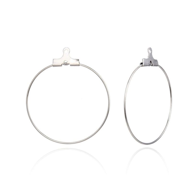 Hoop Metal Earrings Blanks 30mm (10pcs)
