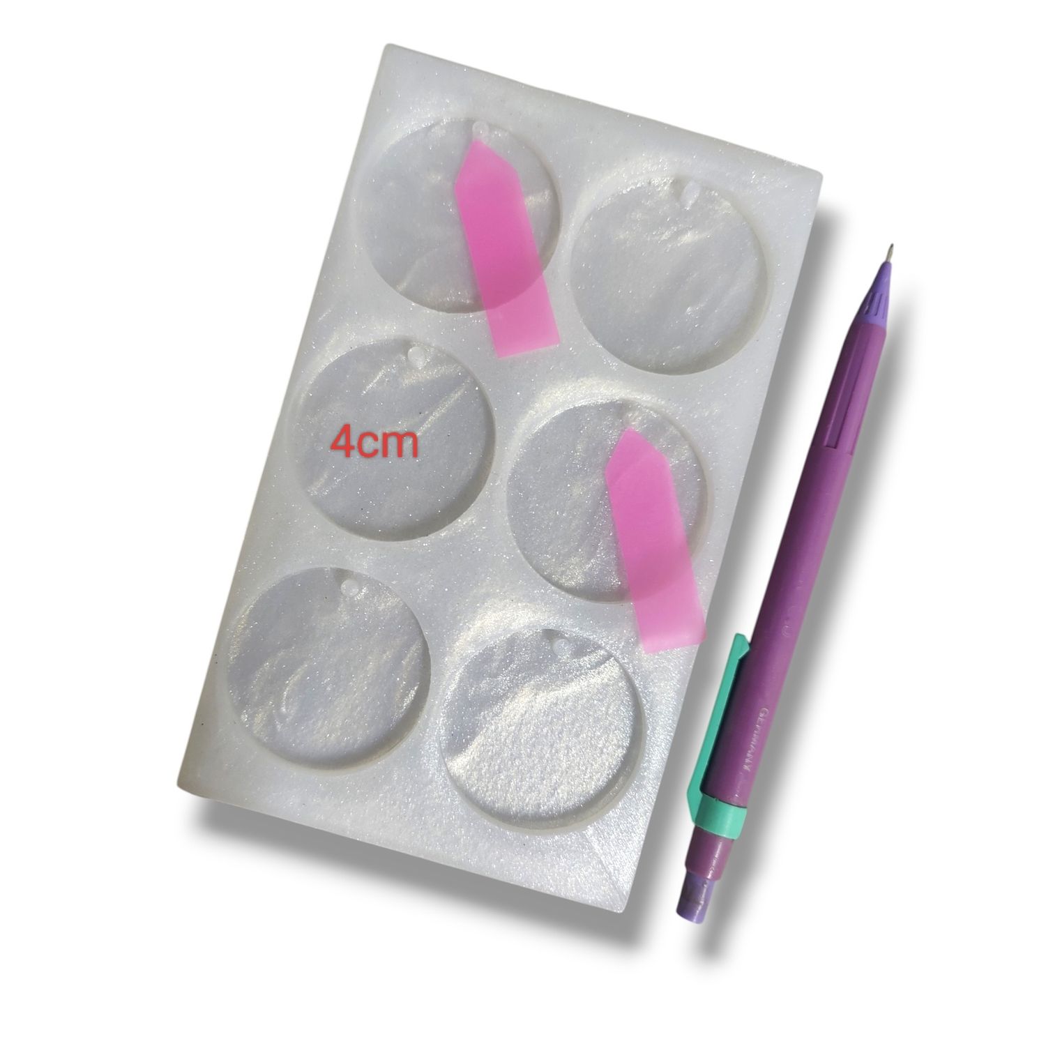 Round Disc Keychain Silicone Mold