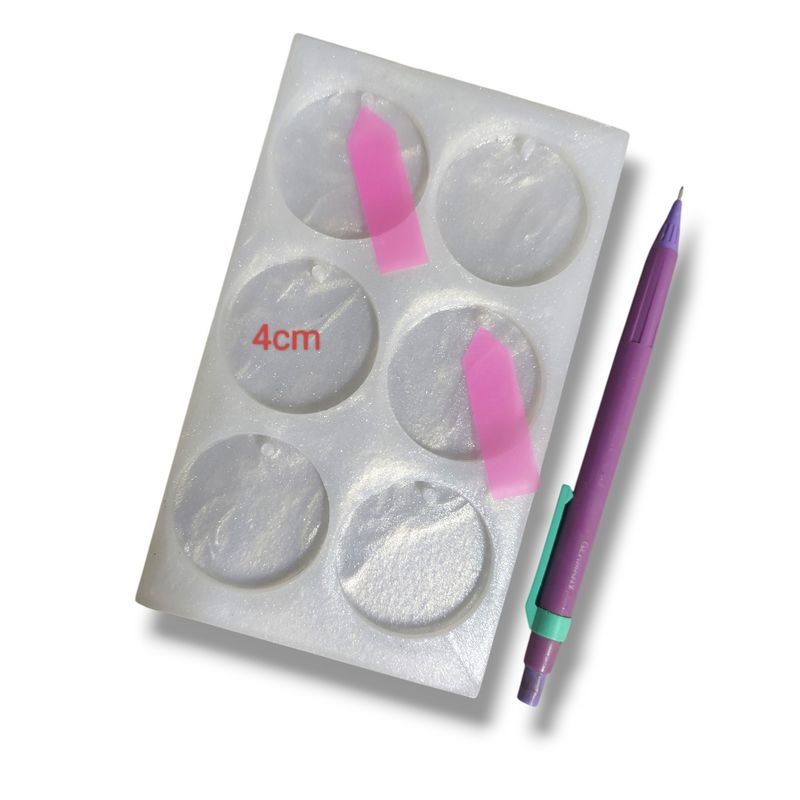 Round Disc Keychain Silicone Mold