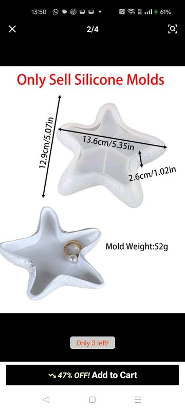 Starfish Shell Silicone Mold