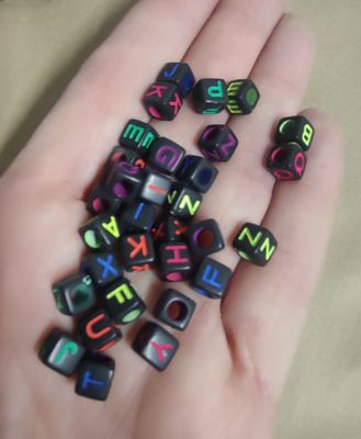 Alphabet Acrylic Beads (12g)