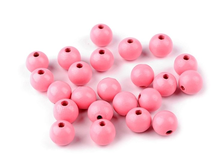 Pink Wooden Beads (10mm) 50pcs