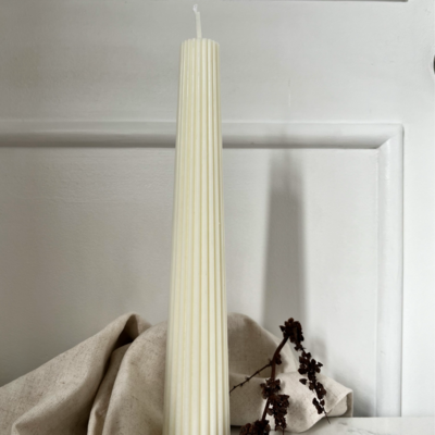 Ember Ribbed Cone Candle