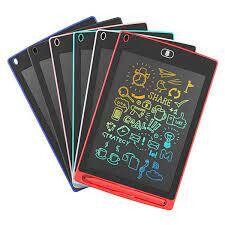 LCD Writing Tablet and drawing tablet with multicolor. E-writer. Erasable Writing