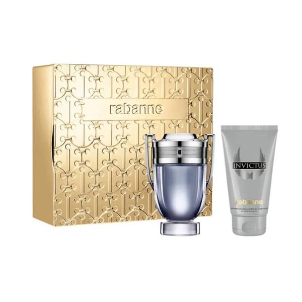 Paco Rabanne Invictus Eau de Toilette 100ml and All Over Shampoo 100ml 2 Piece Gift Set