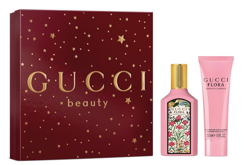 Gucci Flora Gorgeous Gardenia Eau de Parfum 50ml and Perfumed Body Lotion 50ml 2 Piece Gift Set