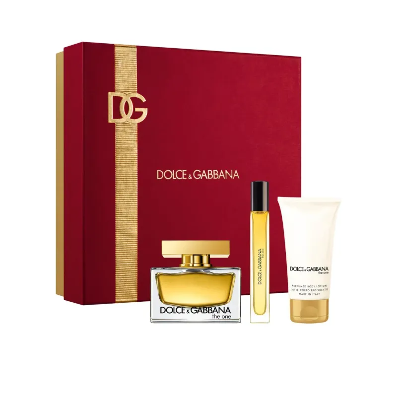 Dolce & Gabbana The One Eau de Parfum 75ml and 10ml and Body Lotion 50ml 3 Piece Set
