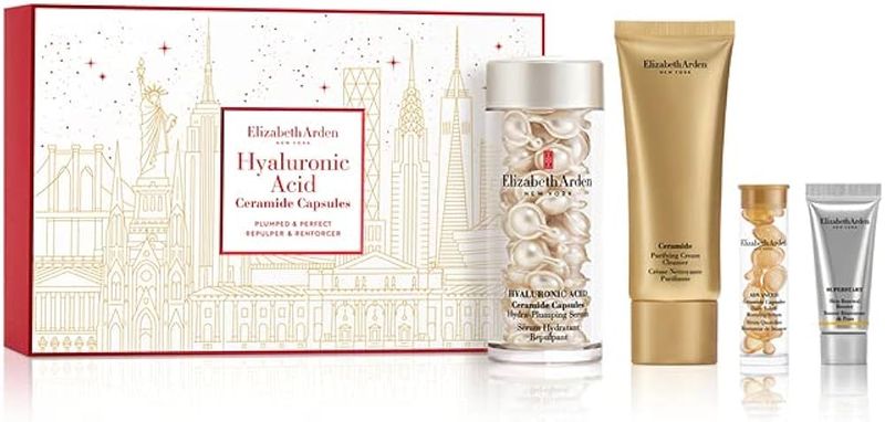 Elizabeth Arden The Holidays in New York City Hyaluronic Acid Ceramide Capsules 4 Piece Set