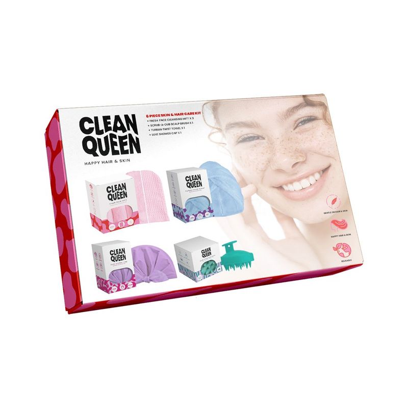 Clean Queen Happy Hair & Skin 6 Piece Skin & Hair Care Kit