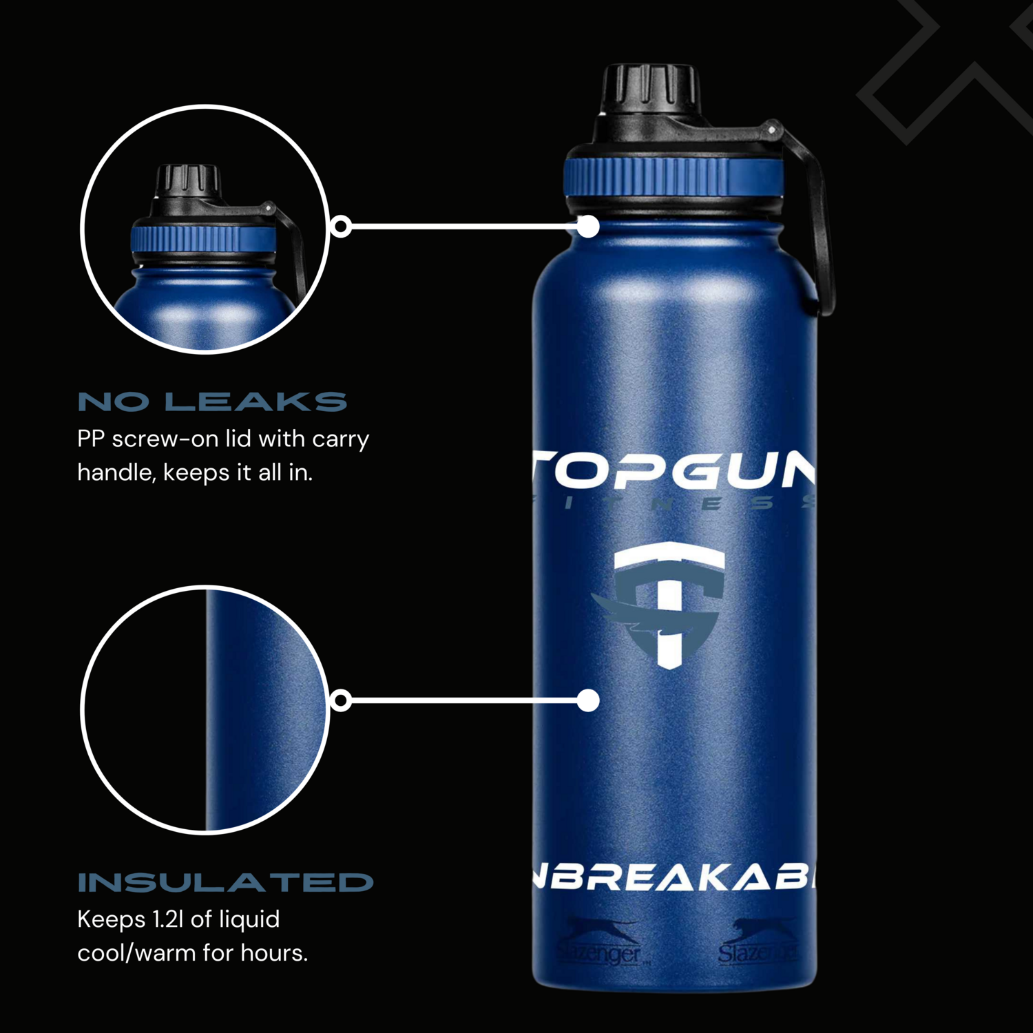 Navy TGF Stainless Steel Bottle