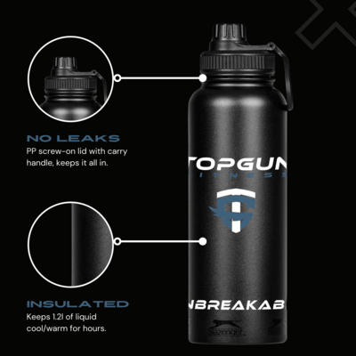 Black TGF Stainless Steel Bottle