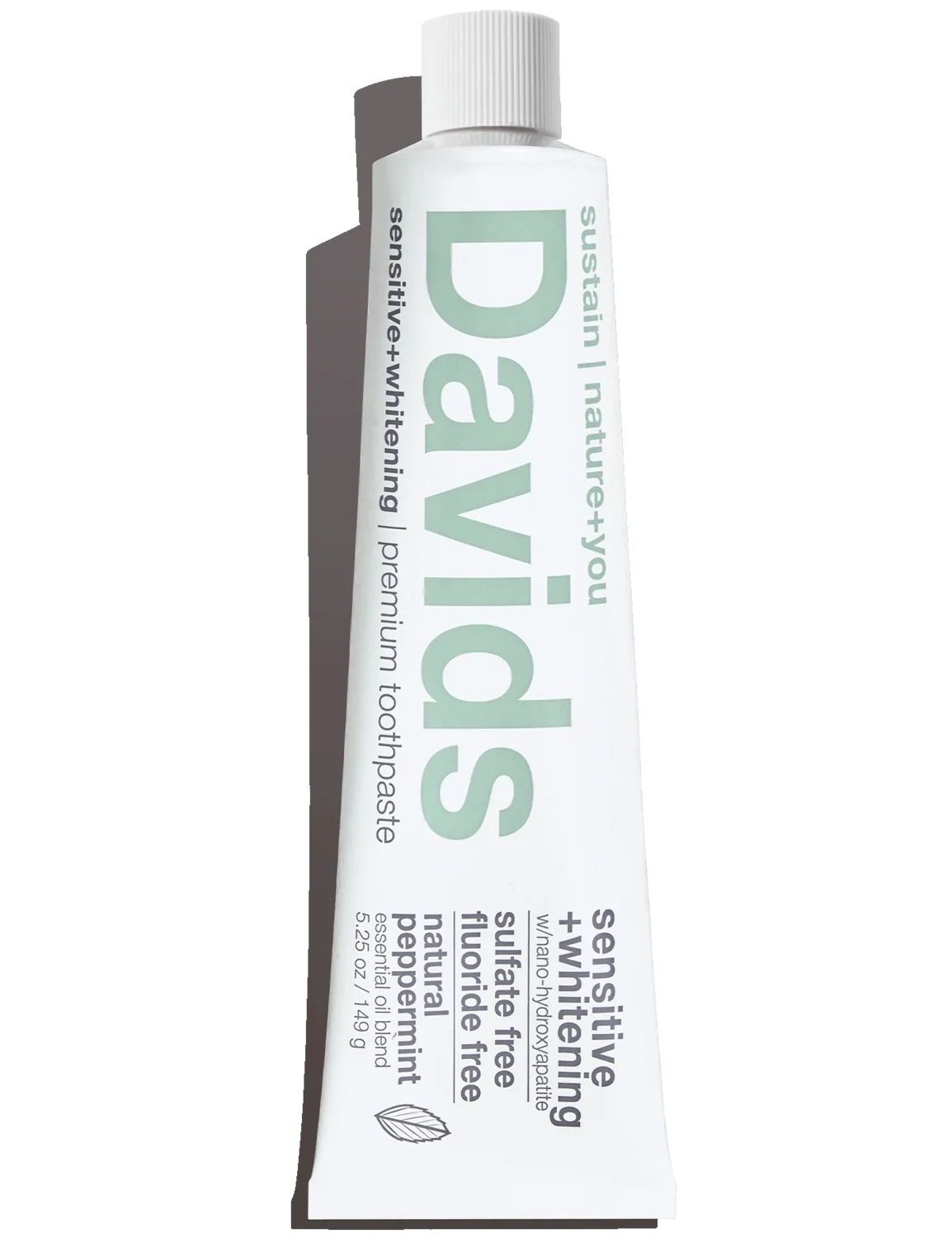 Davids sensitive+whitening nano-hydroxyapatite premium toothpaste / peppermint