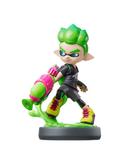Inkling Boy Neon Green Splatoon Amiibo, Unboxed
