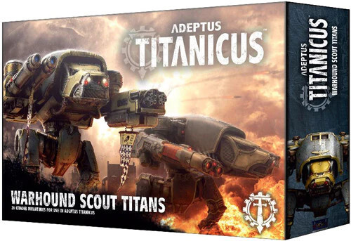Warhound Scout Titans with  Turbo Laser Destructors and Vulcan Mega-Bolters, Legion Imperialis
