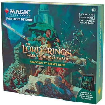 MTG Lord Of the Rings Tales Of Middle Earth Scene Box: Aragorn At Helm's Deep