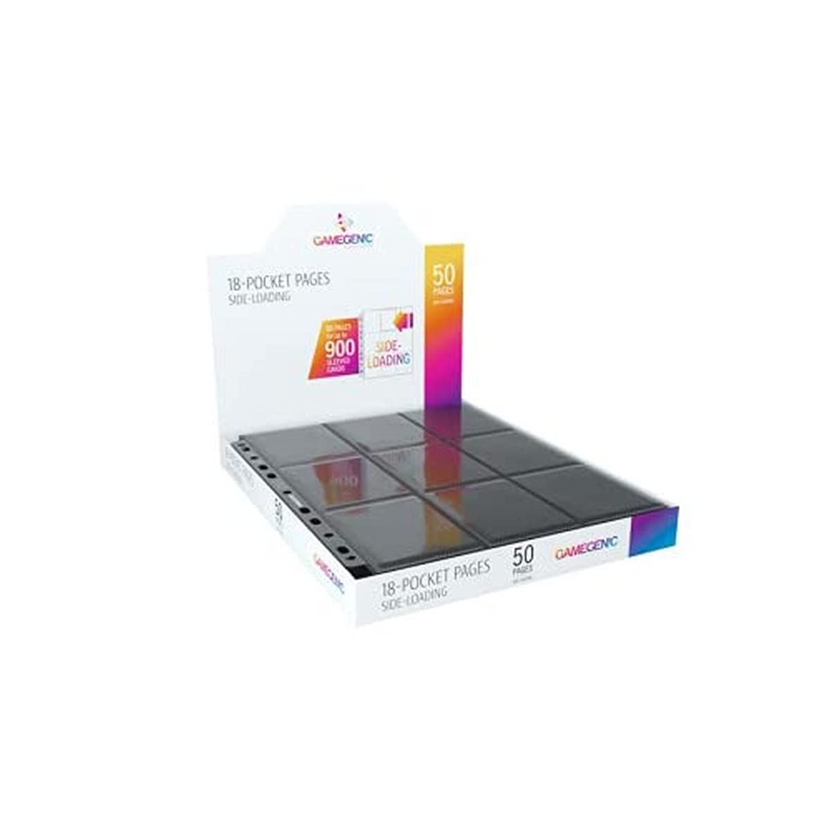 Gamegenic 18-Pocket Pages, Side-Loading (50ct) -, Condition: Black