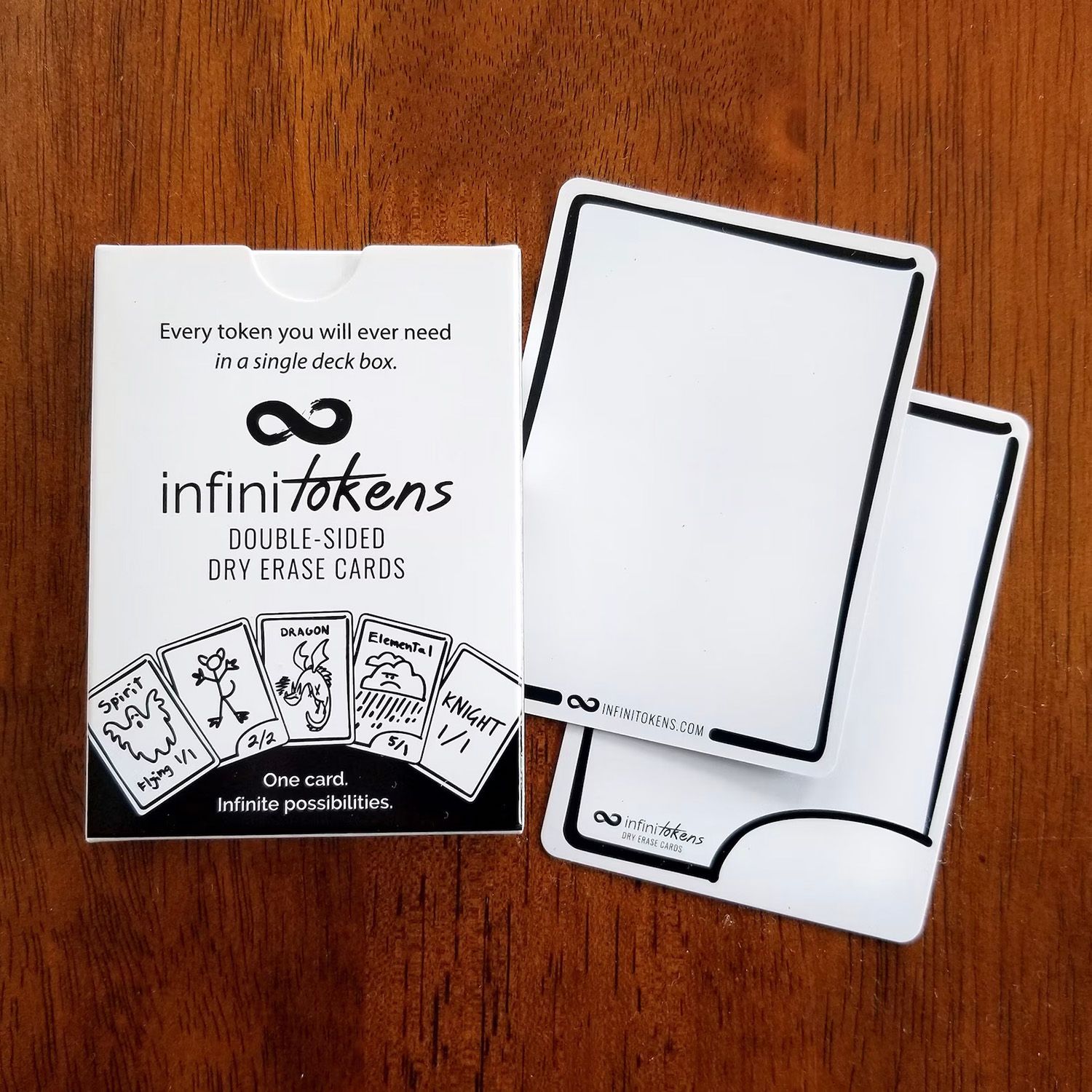 Infinitokens Dry Erase Double Sided Cards/Tokens  25-Pack