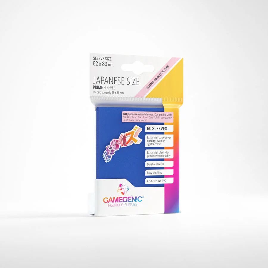 Gamegenic Japanese Size Prime Sleeves -, Color: Blue