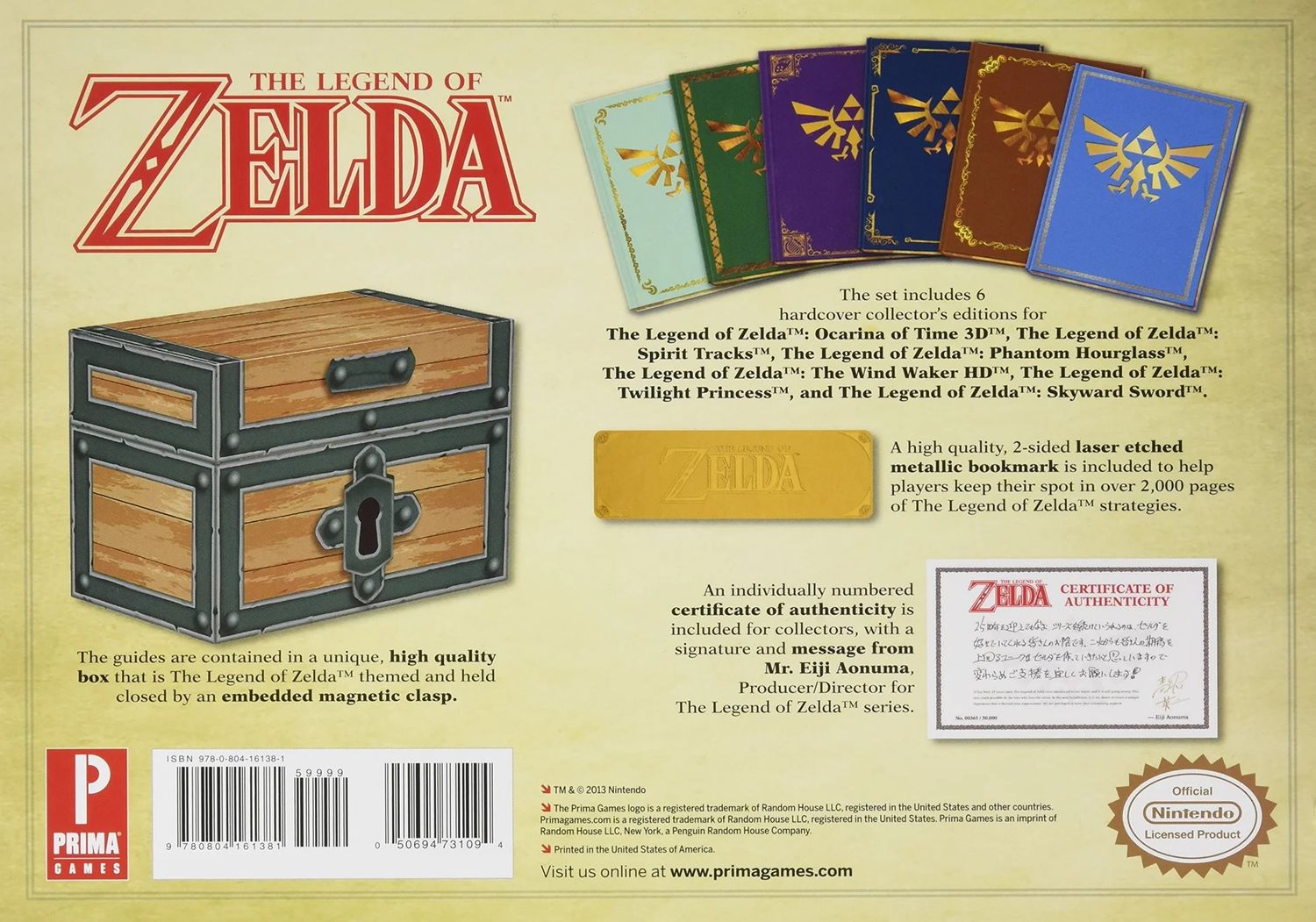 Legend of Zelda Collectors Edition Strategy Guide Box Set by Prima Games