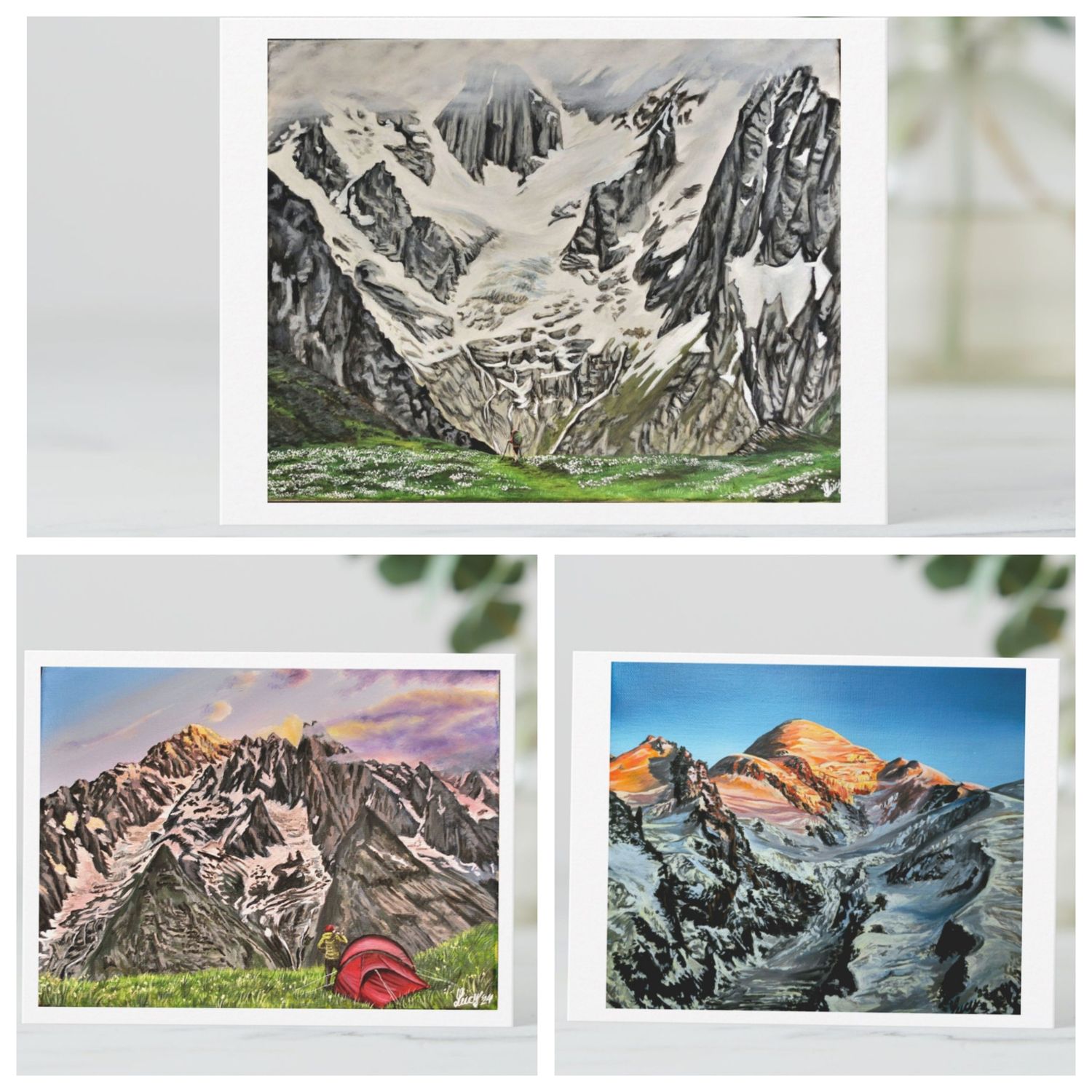 Tour Du Mt.Blanc set of 3 postcards in gift box