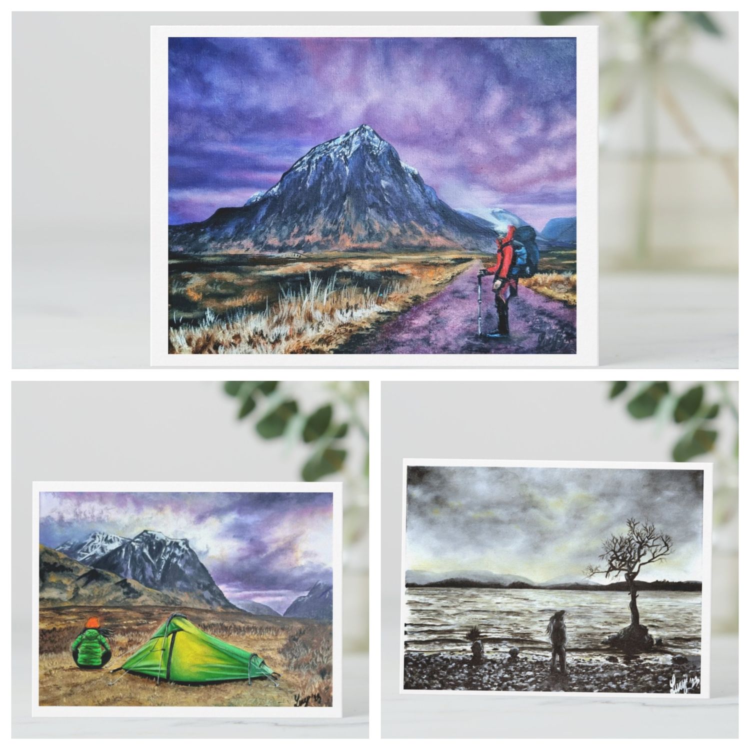 West Highland Way - Scotland set of 3 postcards