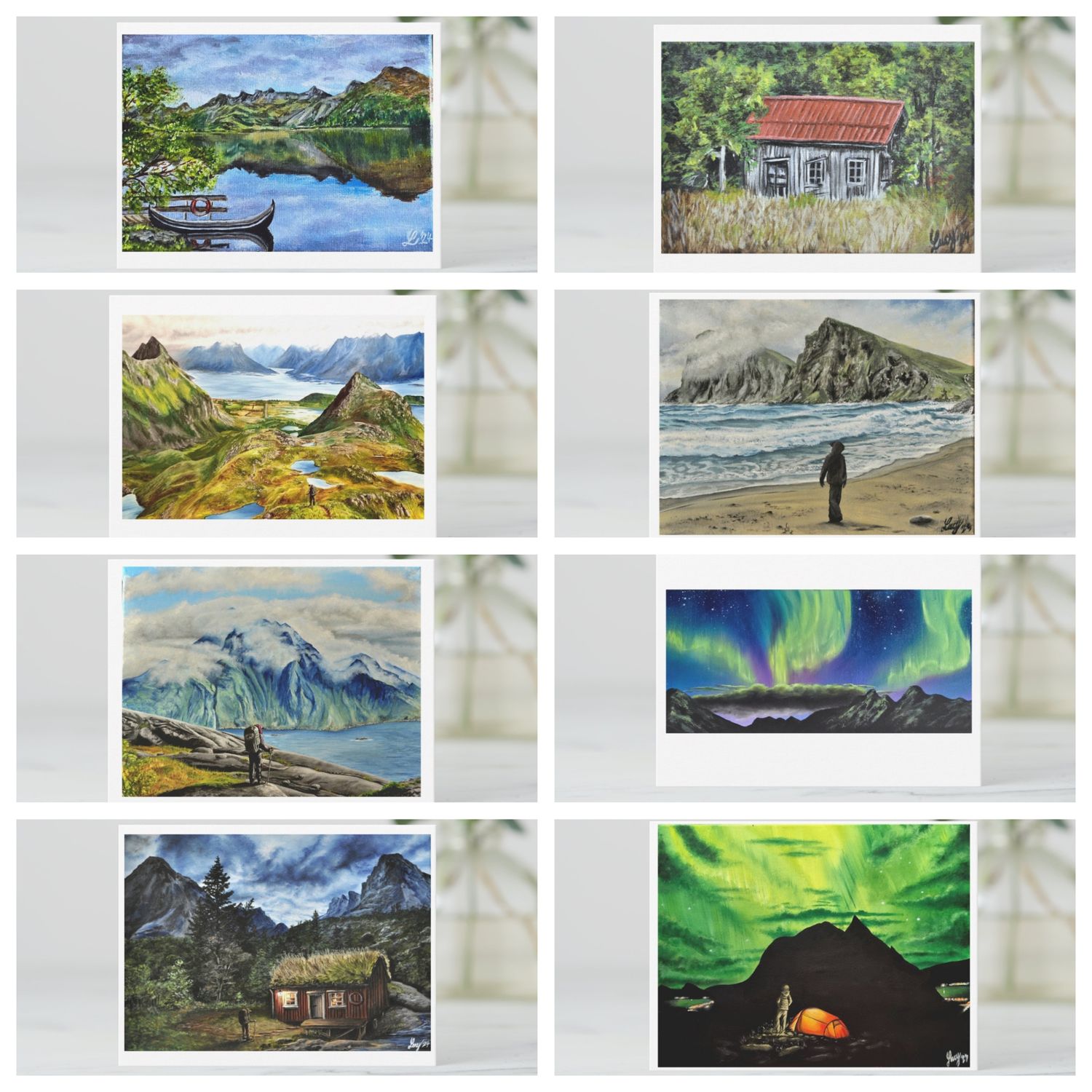 Lofoten - Norway set of 8 Postcards