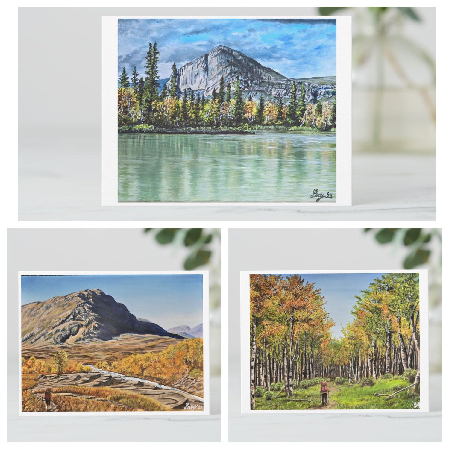 Sweden - Kungsleden set of 3 postcards