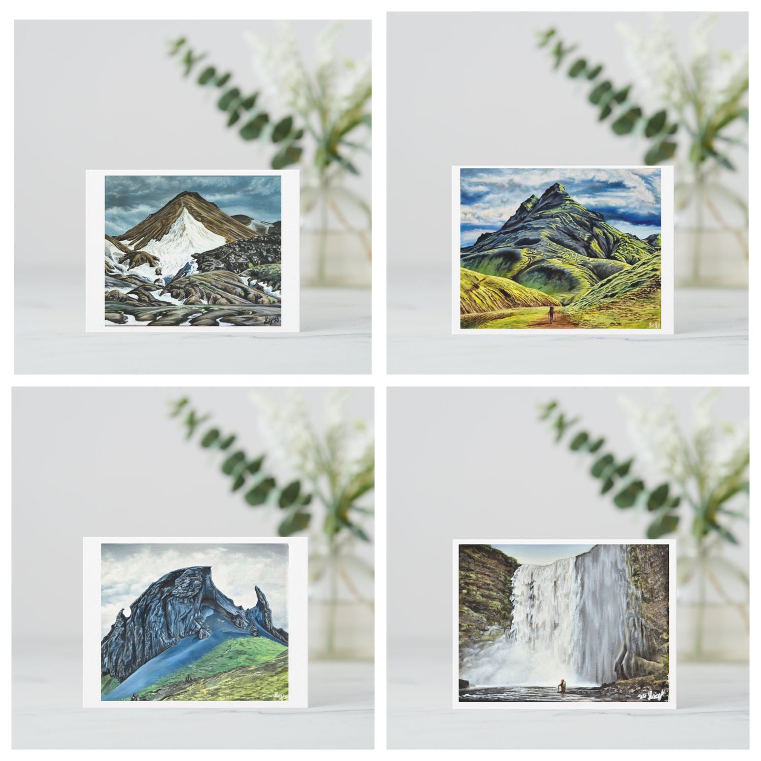 Iceland- set of 4 postcards
