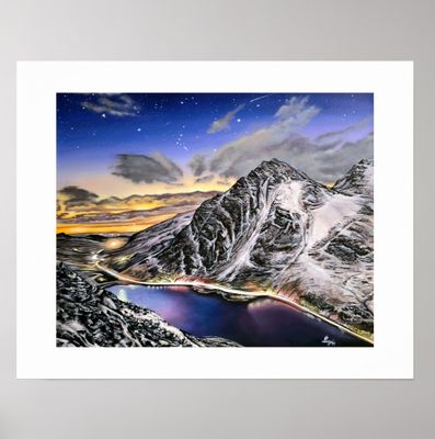 "Tryfan in Winter night by Chris Homer"