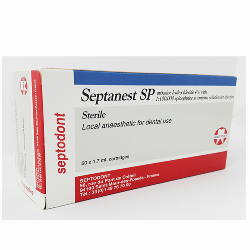 LOCAL ANESTHESIA 4% SEPTANEST ARTICANE ( 50 Ampules x 1.7ml )