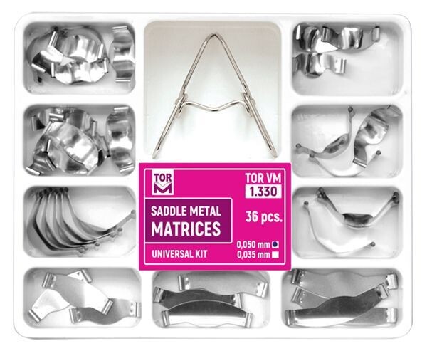 SADDLE METAL MATRICES UNIVERSAL KIT ( 1.330 ) 36pcs - TOR
