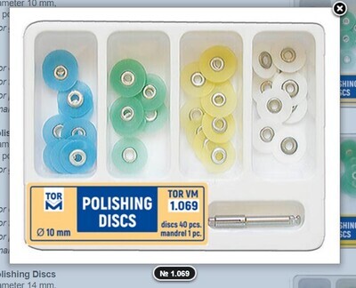 POLISHING DISCS - 10mm SMALL 40Pcs Kit ( 1.069 ) - TOR
