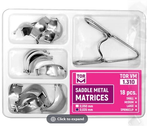 SADDLE METAL MATRICES KIT ( 1.310 ) 18pcs - TOR