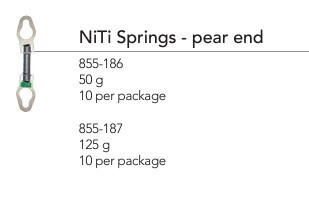 MINI SCREW NITI SPRING ( PEAR KEY END ) - 10pcs / 125G - AMERICAN ORTHODONTICS