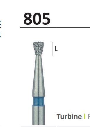 805 - INVERTED CONE DIAMOND BURS 6pcs