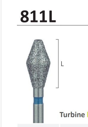 811L - LONG BARREL SHAPE DIAMOND BURS 2pcs - JOTA