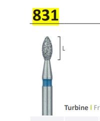 831 or 368 - FLAME SHAPE DIAMOND BURS