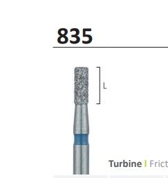 835 - CYLINDRICAL SIDE &amp; END CUTTING ,FLAT END DIAMOND BURS