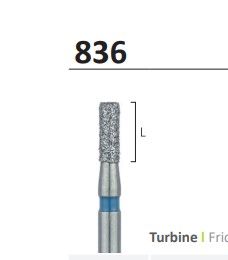 836 - SIDE &amp; END CUTTING ,FLAT END DIAMOND BURS