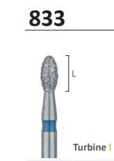833  - EGG SHAPE DIAMOND BURS 5pcs - JOTA