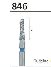 846 - CONICAL FLAT END DIAMOND BURS