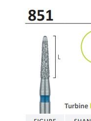 851 - CONICAL DOOMED ,SIDE CUTTING only DIAMOND BURS 5pcs - JOTA