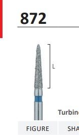 872 - CONICAL DOOMED END DIAMOND BURS 5pcs - JOTA