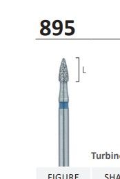 895 OR 390 - BULLET SHAPE DIAMOND BURS