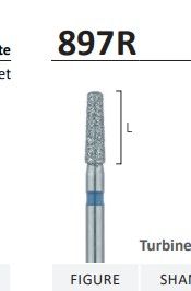 897R - CONICAL ROUND EDGE DIAMOND BURS 5pcs - JOTA