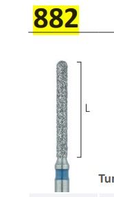 882 - CYLINDRICAL ROUND DIAMOND END BURS 5pcs - JOTA