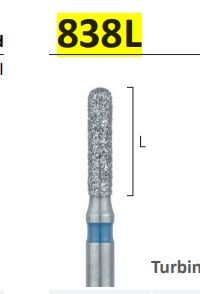 838 - CYLINDRICAL ROUND END DIAMOND BURS 5pcs - JOTA