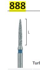 888 - LONG FLAME SHAPE DIAMOND BURS