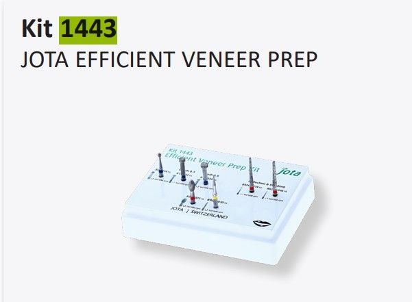 1443 - EFFICIENT VENEER PREPARATION KIT ( 7 BURS + HOLDER ) - JOTA