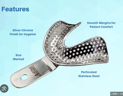 EDENTULOUS IMPRESSION TRAYS (S,M,L) - 6PCS